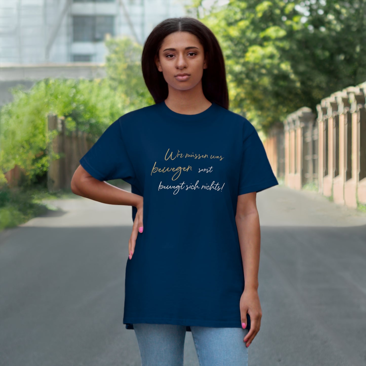 T-Shirt Herren Single Jersey "Wir müssen was bewegen..."