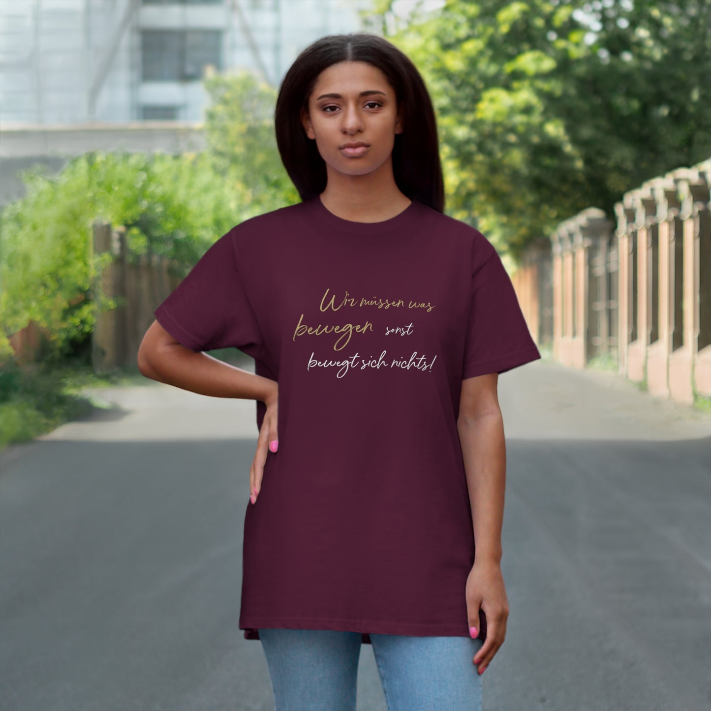 T-Shirt Herren Single Jersey "Wir müssen was bewegen..."
