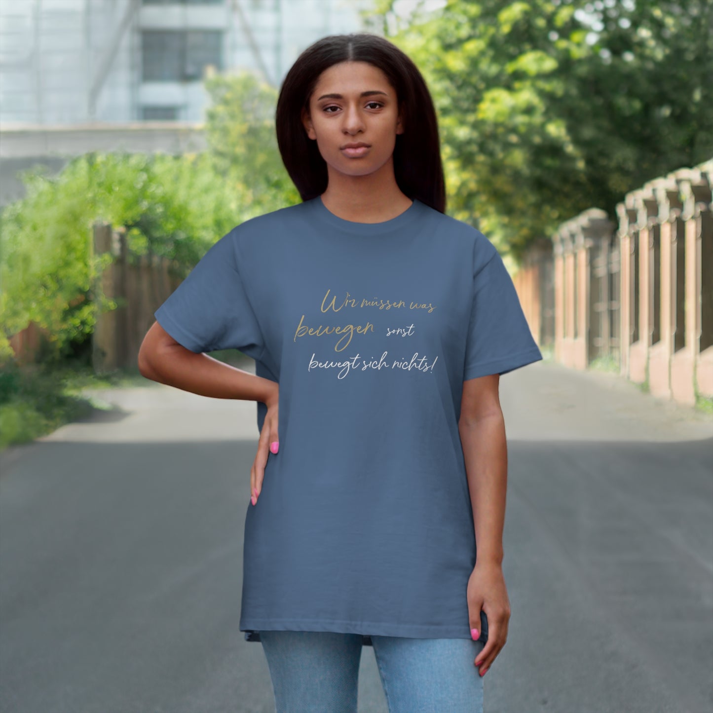 T-Shirt Herren Single Jersey "Wir müssen was bewegen..."