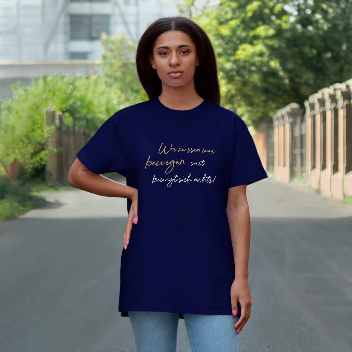 T-Shirt Herren Single Jersey "Wir müssen was bewegen..."