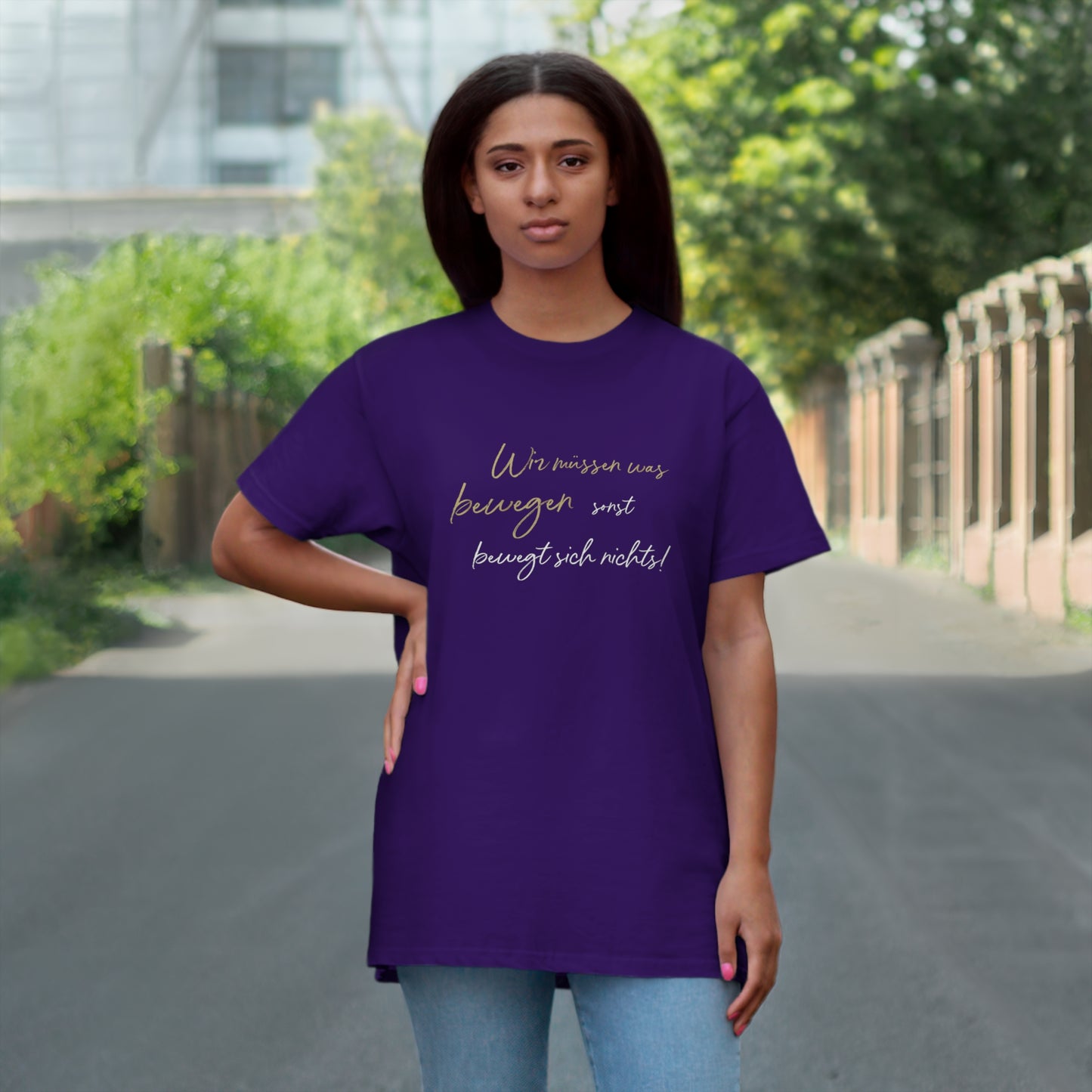T-Shirt Herren Single Jersey "Wir müssen was bewegen..."