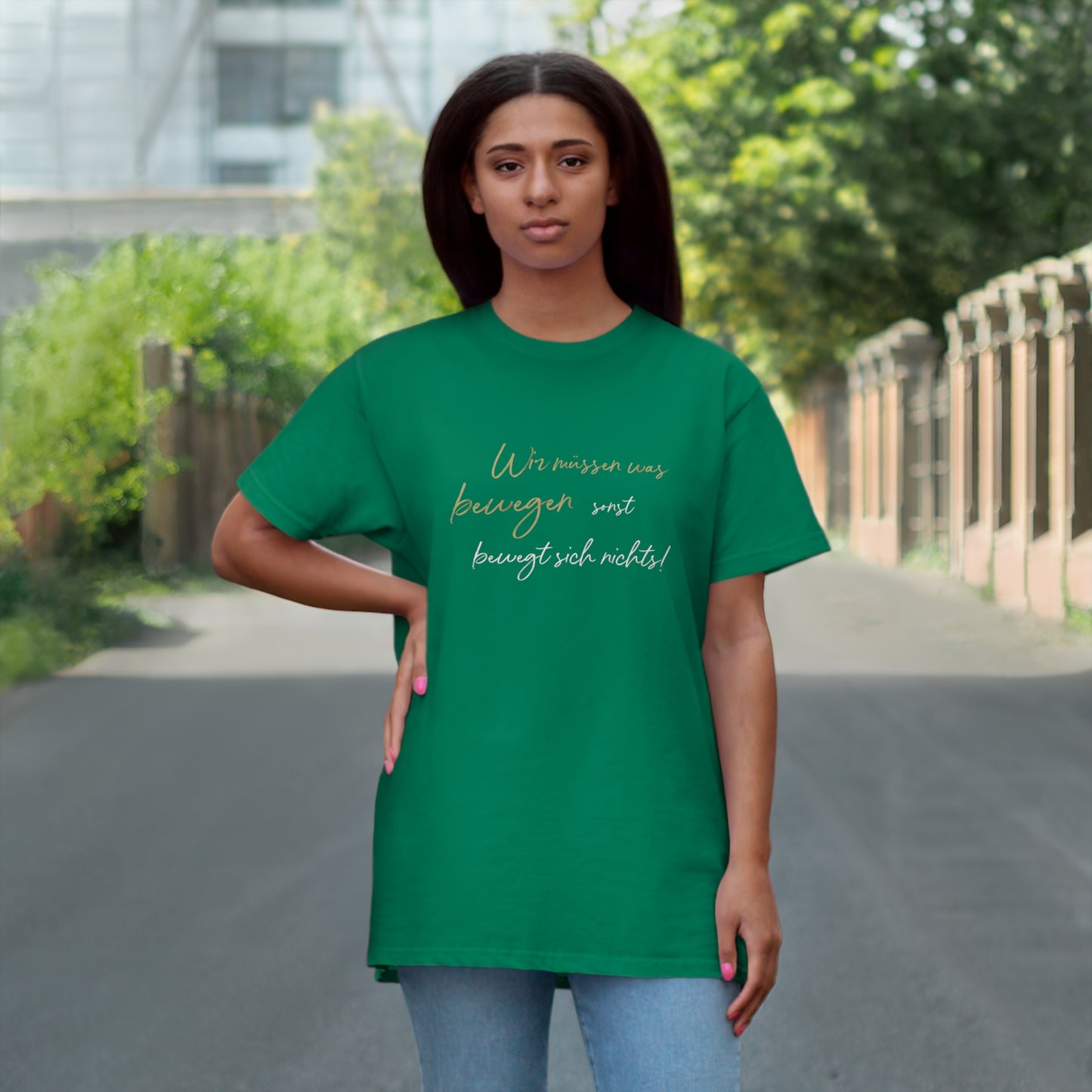 T-Shirt Herren Single Jersey "Wir müssen was bewegen..."