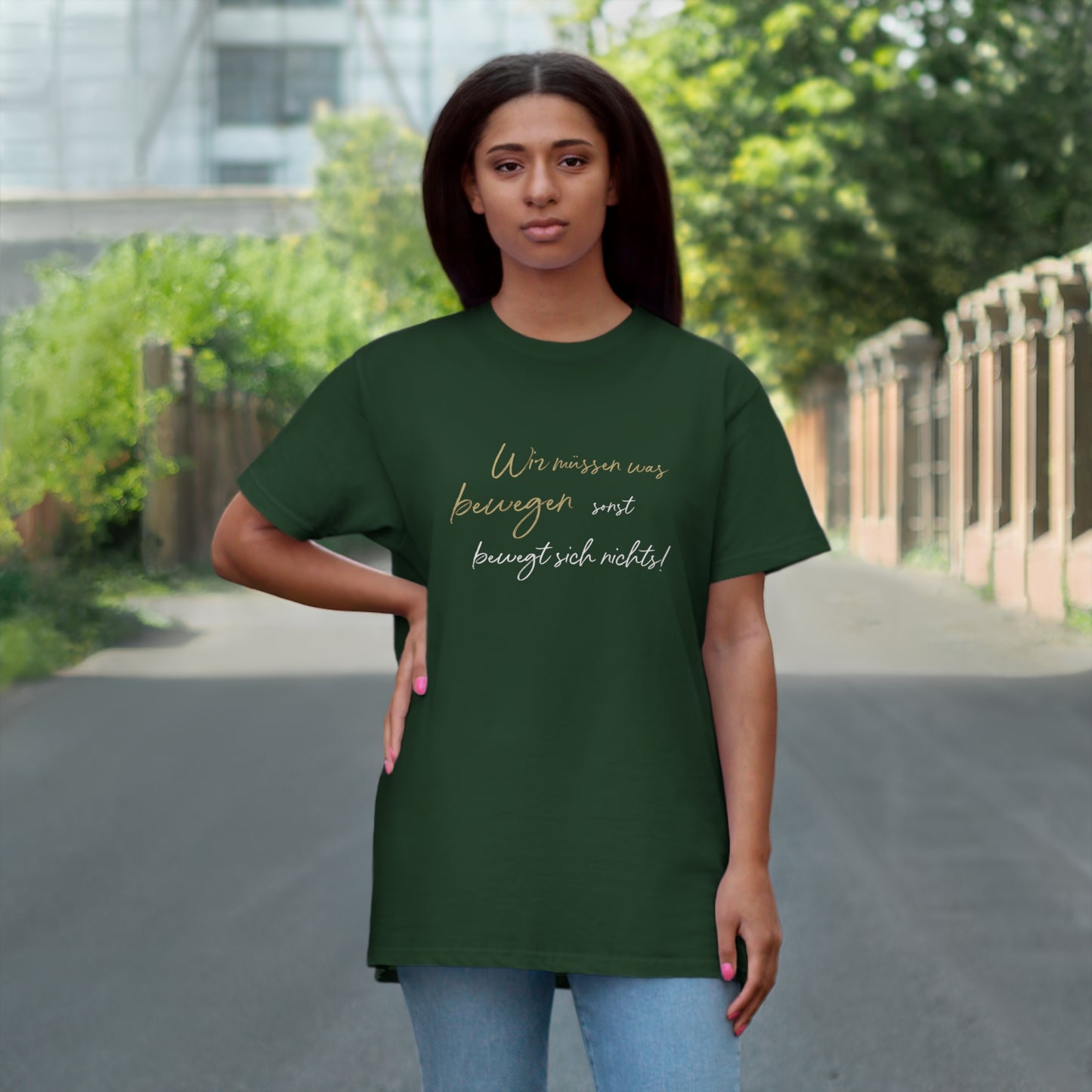 T-Shirt Herren Single Jersey "Wir müssen was bewegen..."