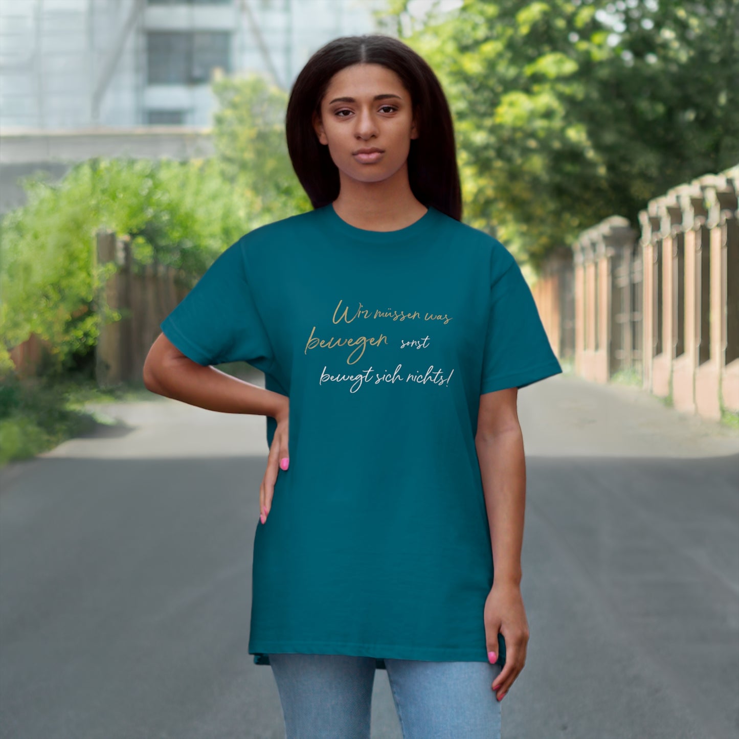 T-Shirt Herren Single Jersey "Wir müssen was bewegen..."