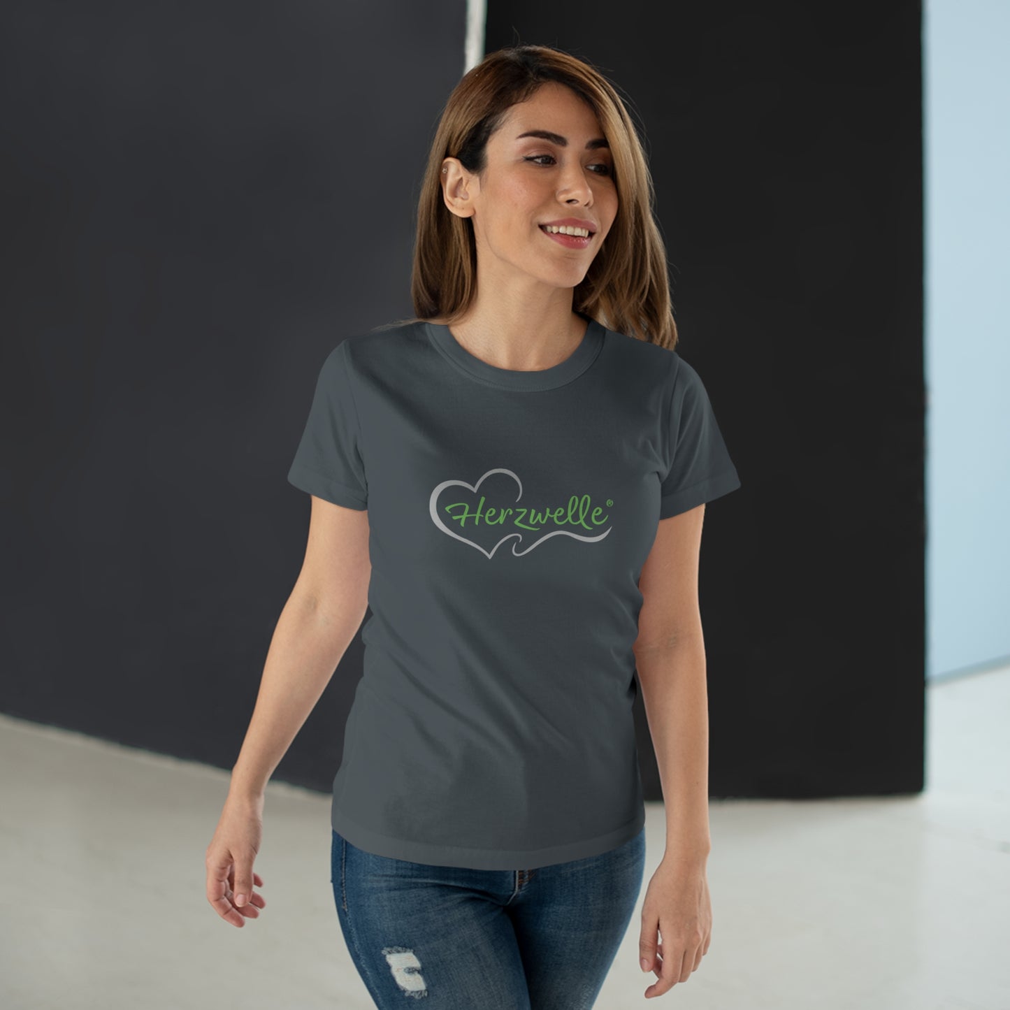 T-Shirt Frauen Single Jersey "Herzwelle - Herzbaum"