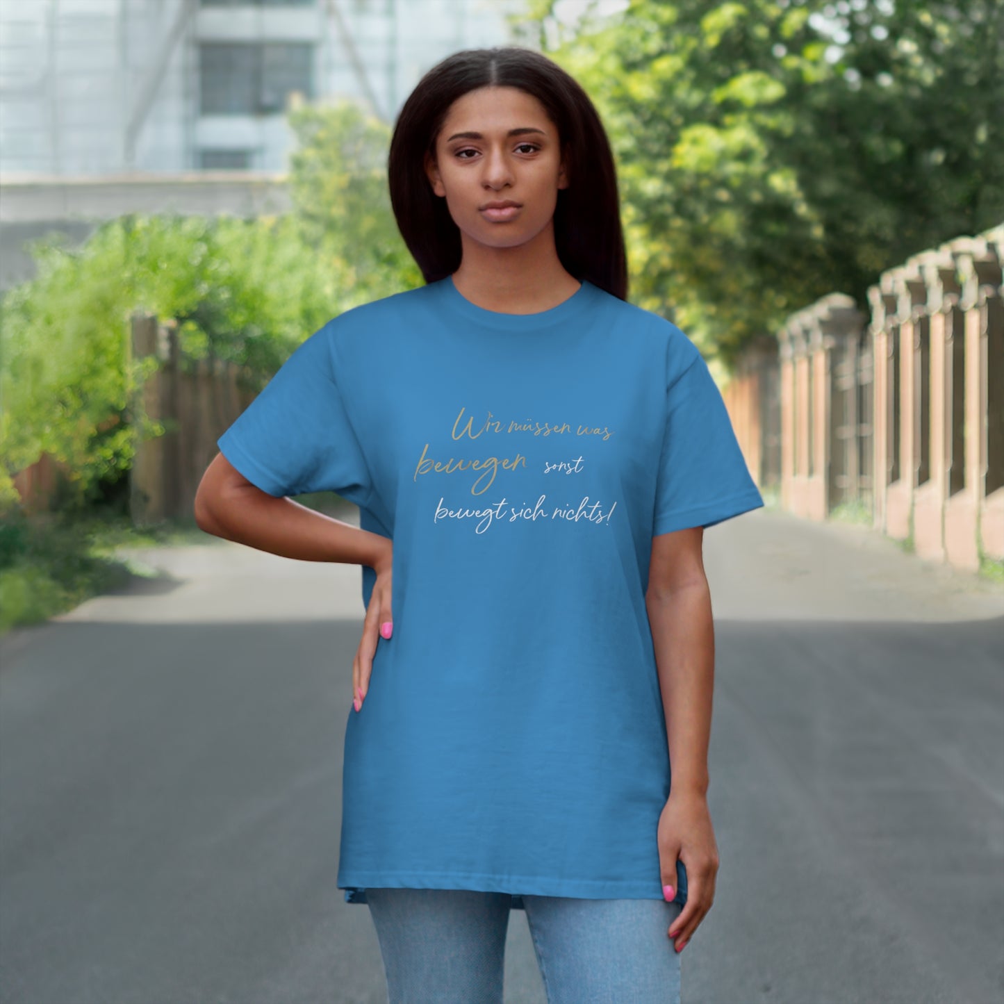 T-Shirt Herren Single Jersey "Wir müssen was bewegen..."