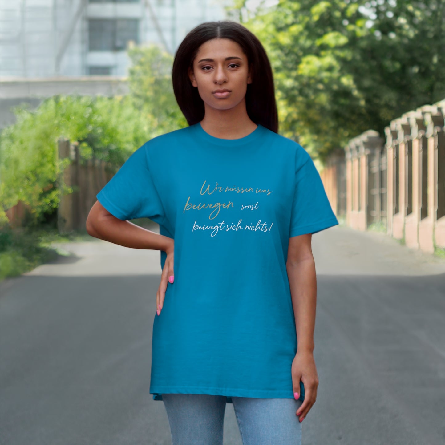 T-Shirt Herren Single Jersey "Wir müssen was bewegen..."