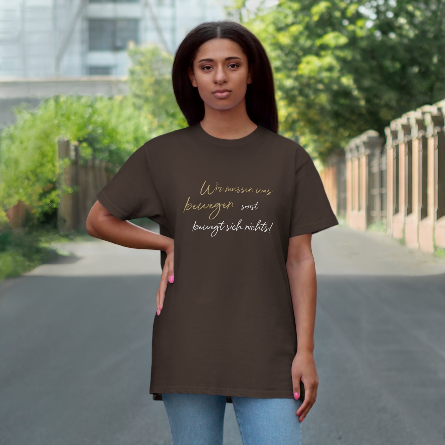 T-Shirt Herren Single Jersey "Wir müssen was bewegen..."