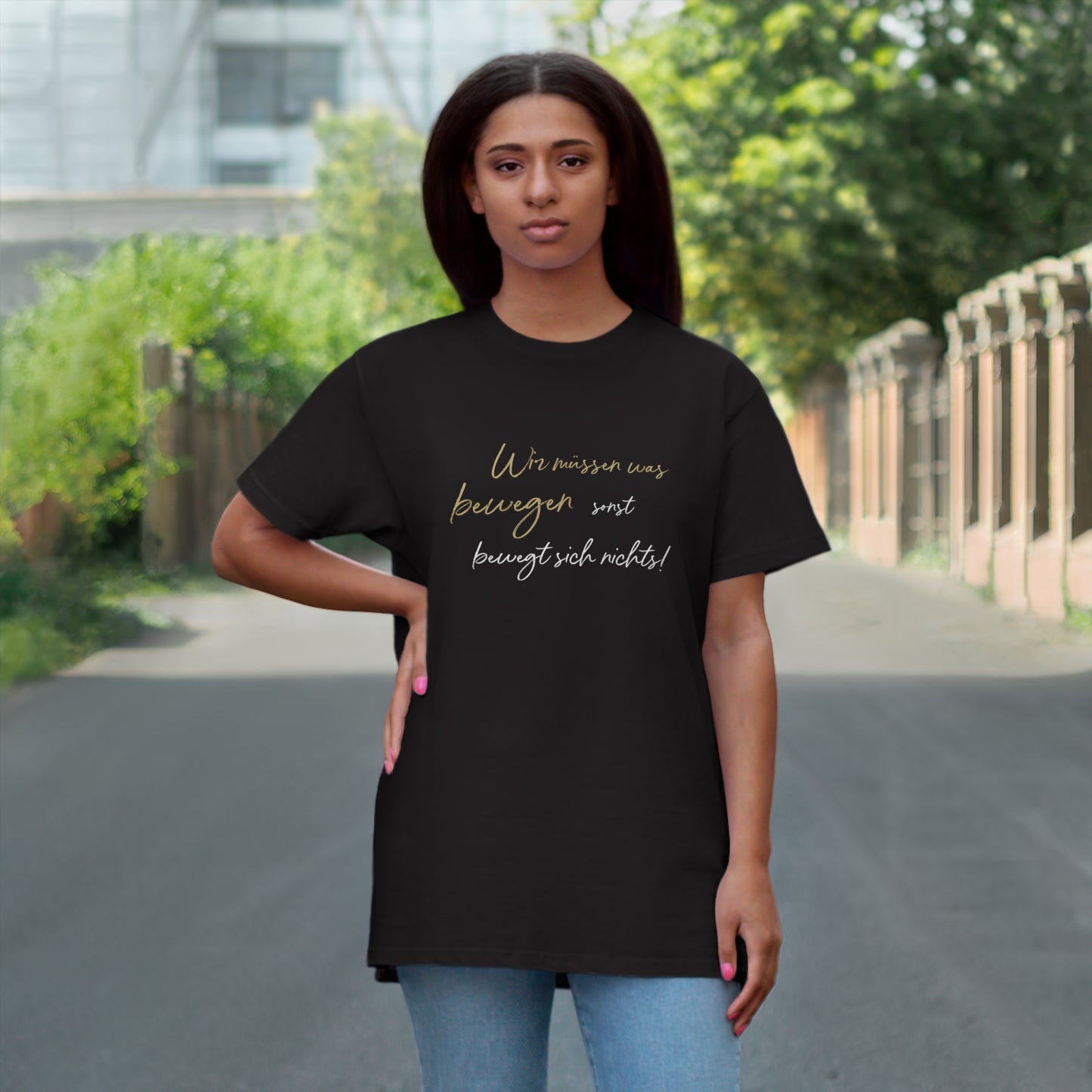 T-Shirt Herren Single Jersey "Wir müssen was bewegen..."