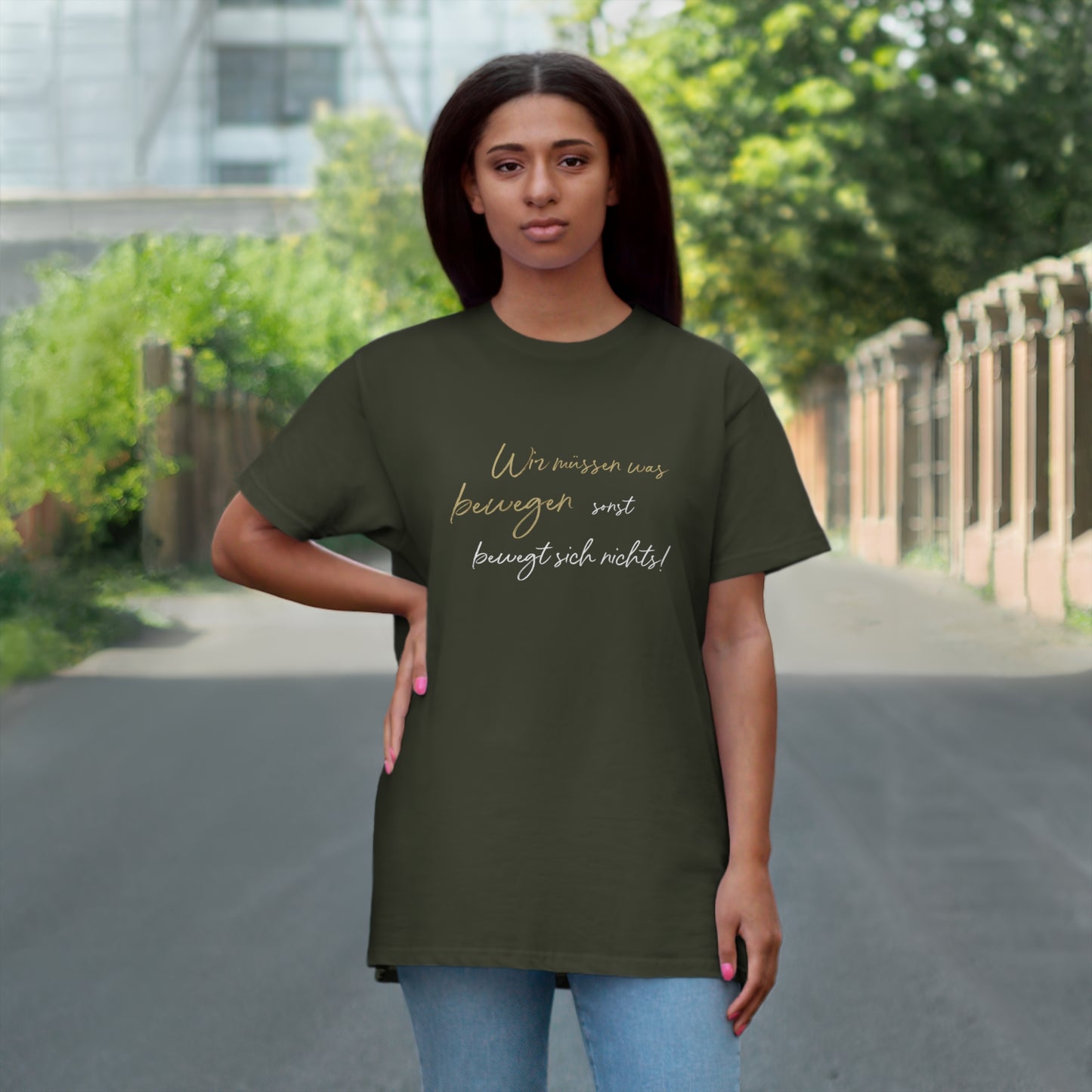 T-Shirt Herren Single Jersey "Wir müssen was bewegen..."