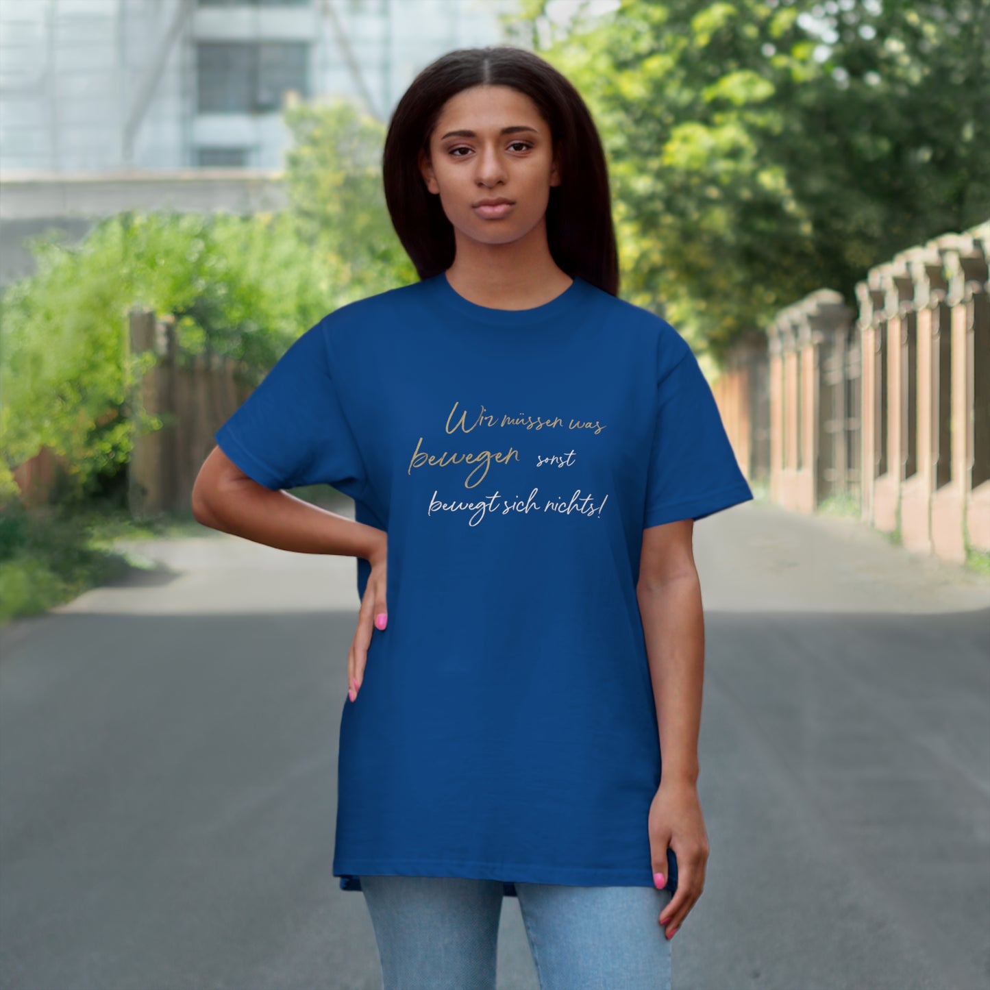 T-Shirt Herren Single Jersey "Wir müssen was bewegen..."