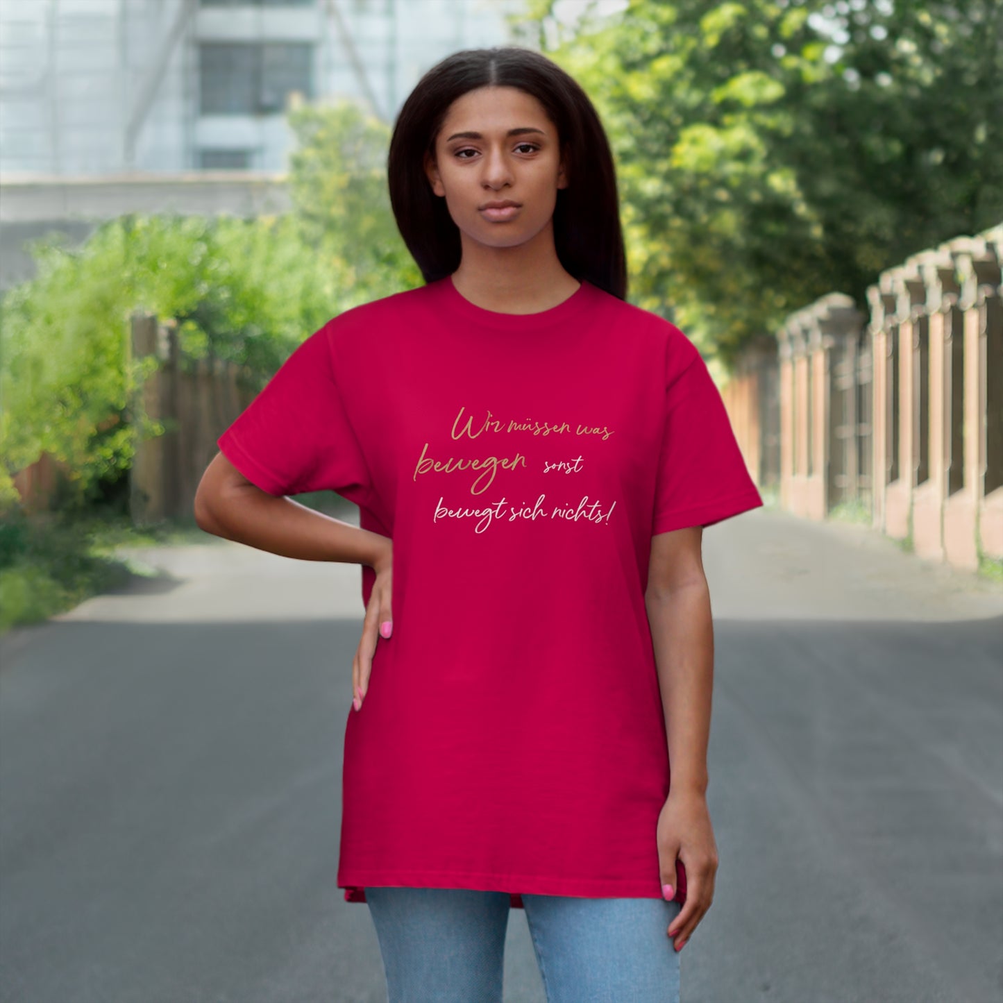 T-Shirt Herren Single Jersey "Wir müssen was bewegen..."