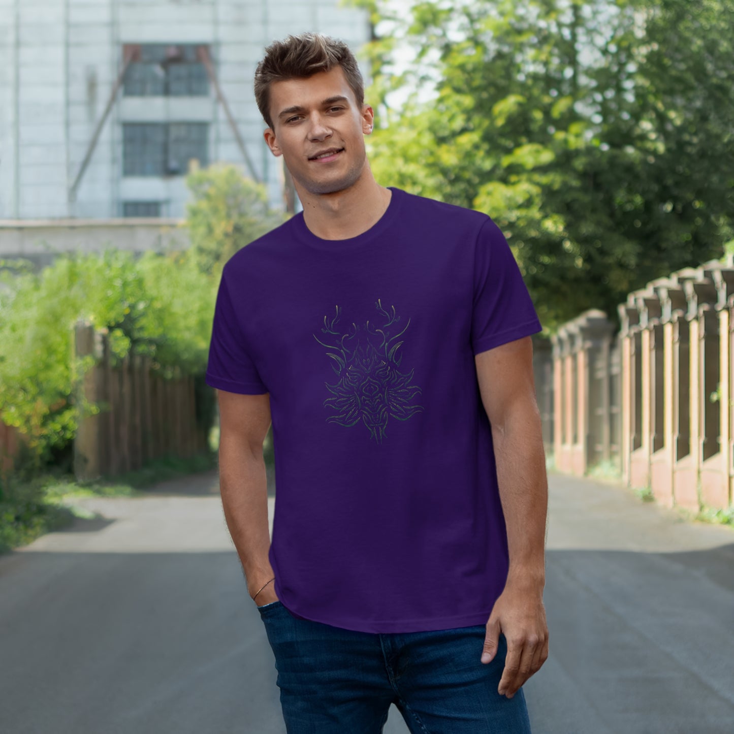 T-Shirt Unisex Single Jersey "Drachenkopf"