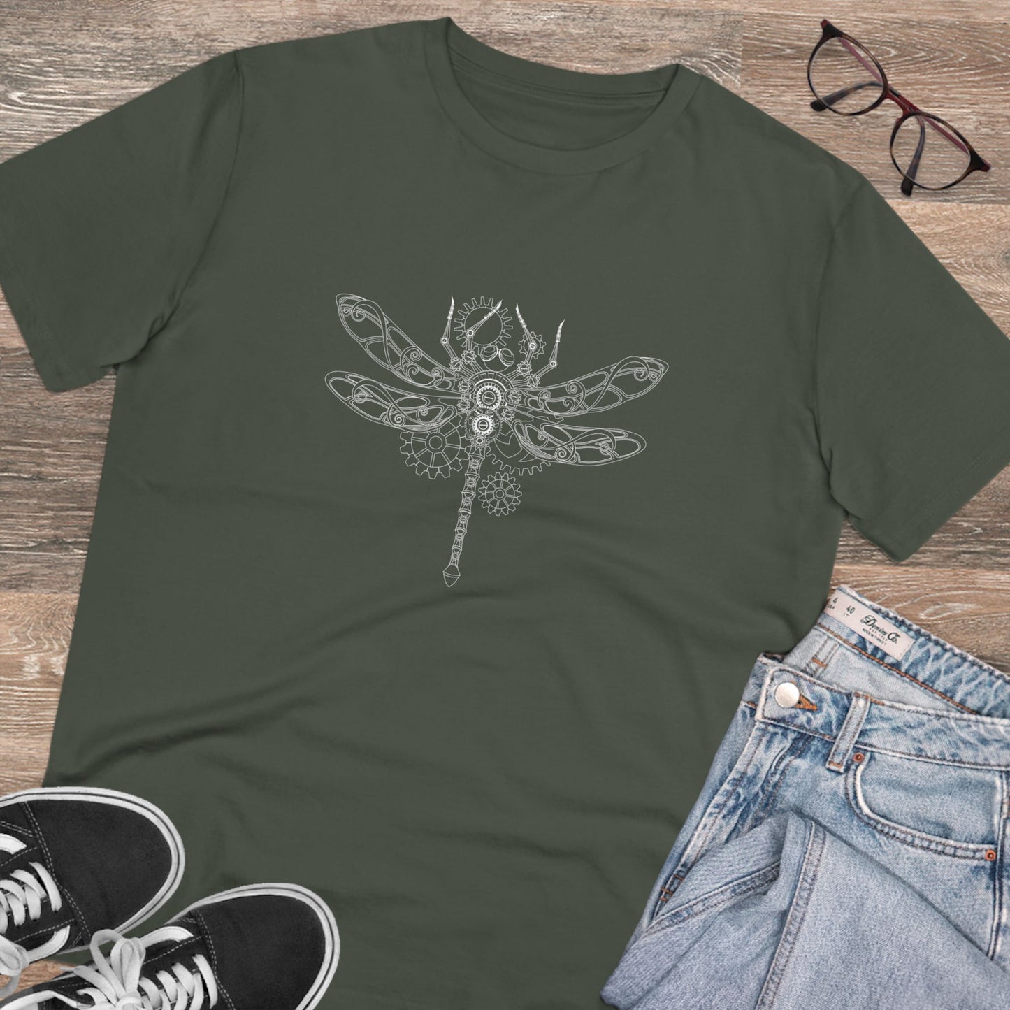 T-Shirt Unisex Organic Creator "Libelle - Magnetwelle"