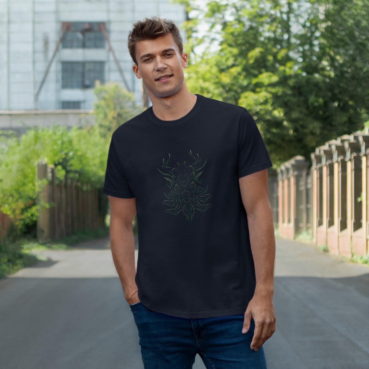 T-Shirt Unisex Single Jersey "Drachenkopf"