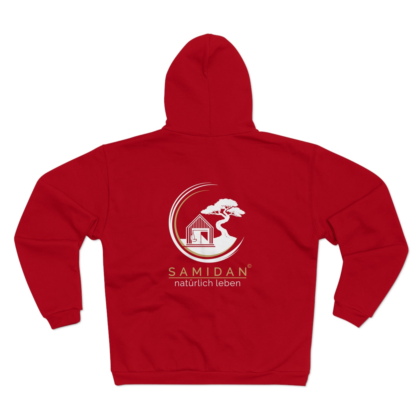 Sweatjacke Unisex "SAMIDAN" Logo gold & weiß