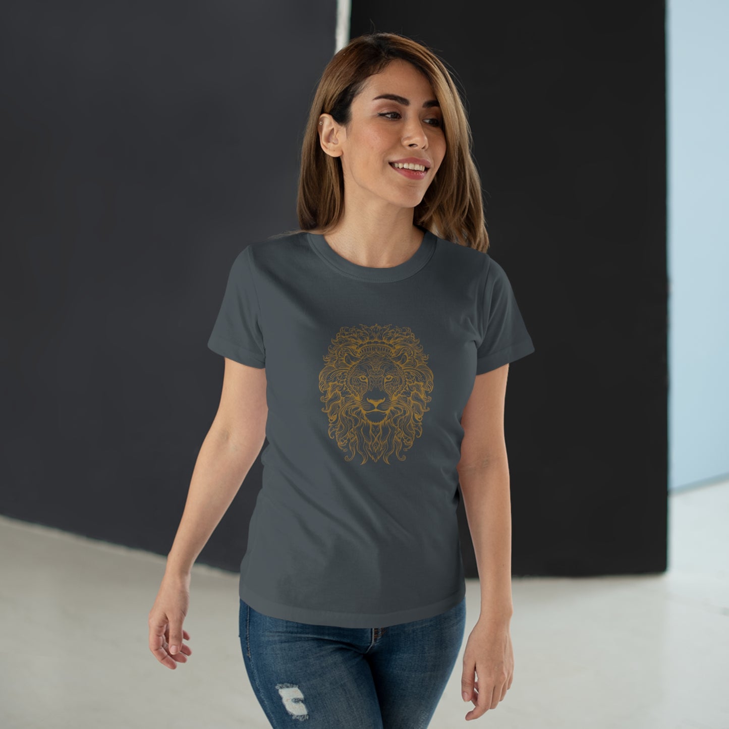 T-Shirt  Frauen Single Jersey "Löwenkopf"