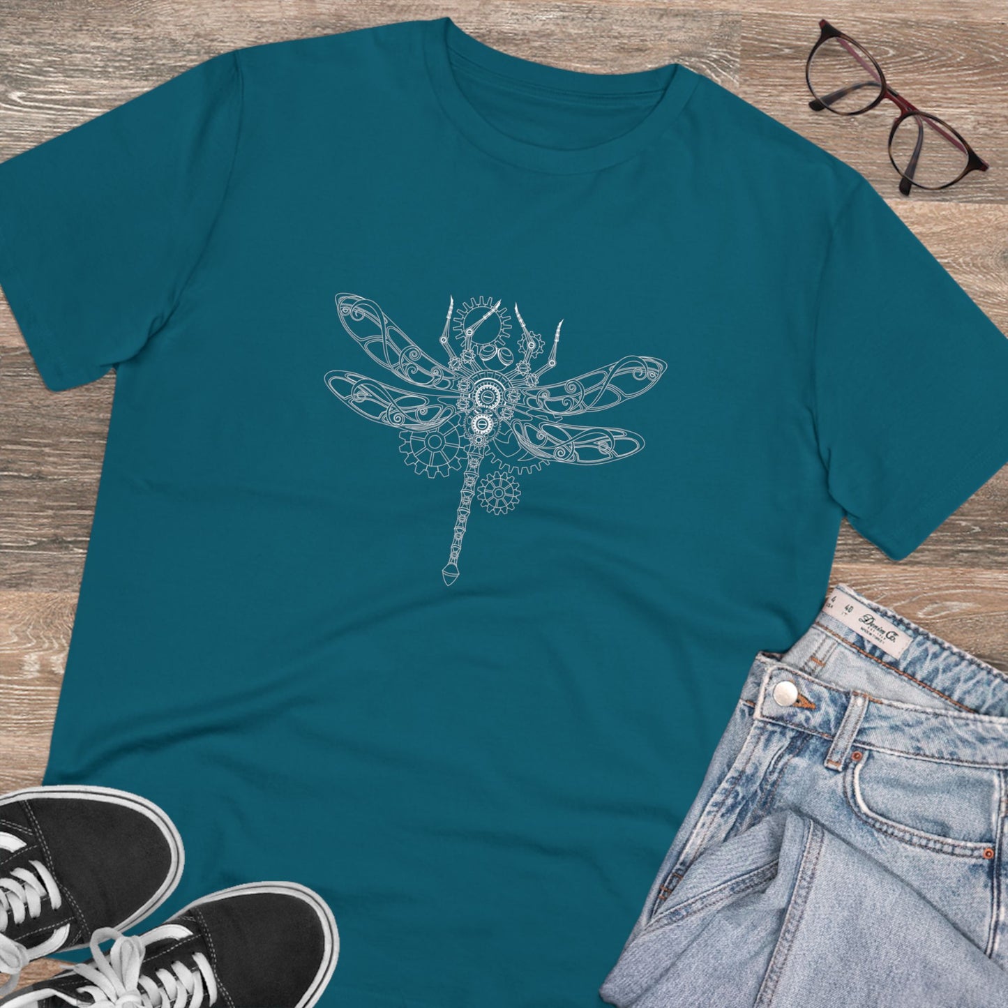 T-Shirt Unisex Organic Creator "Libelle - Magnetwelle"