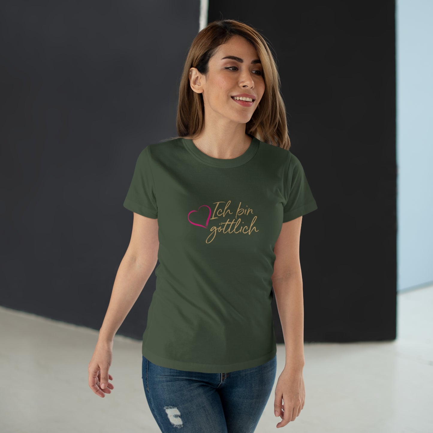 T-Shirt Frauen Single Jersey "Ich bin göttlich"