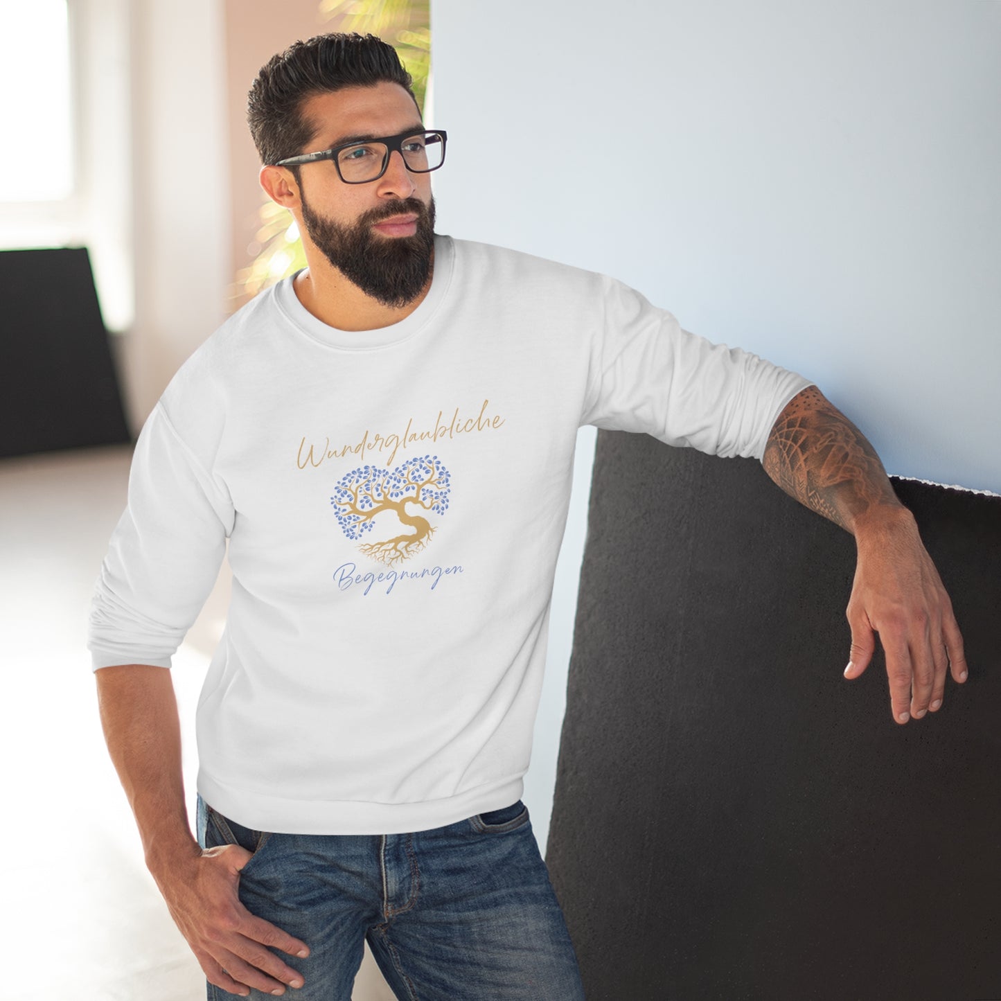 Sweatshirt Unisex Crew Neck "Wunderglaubliche Begegnungen"