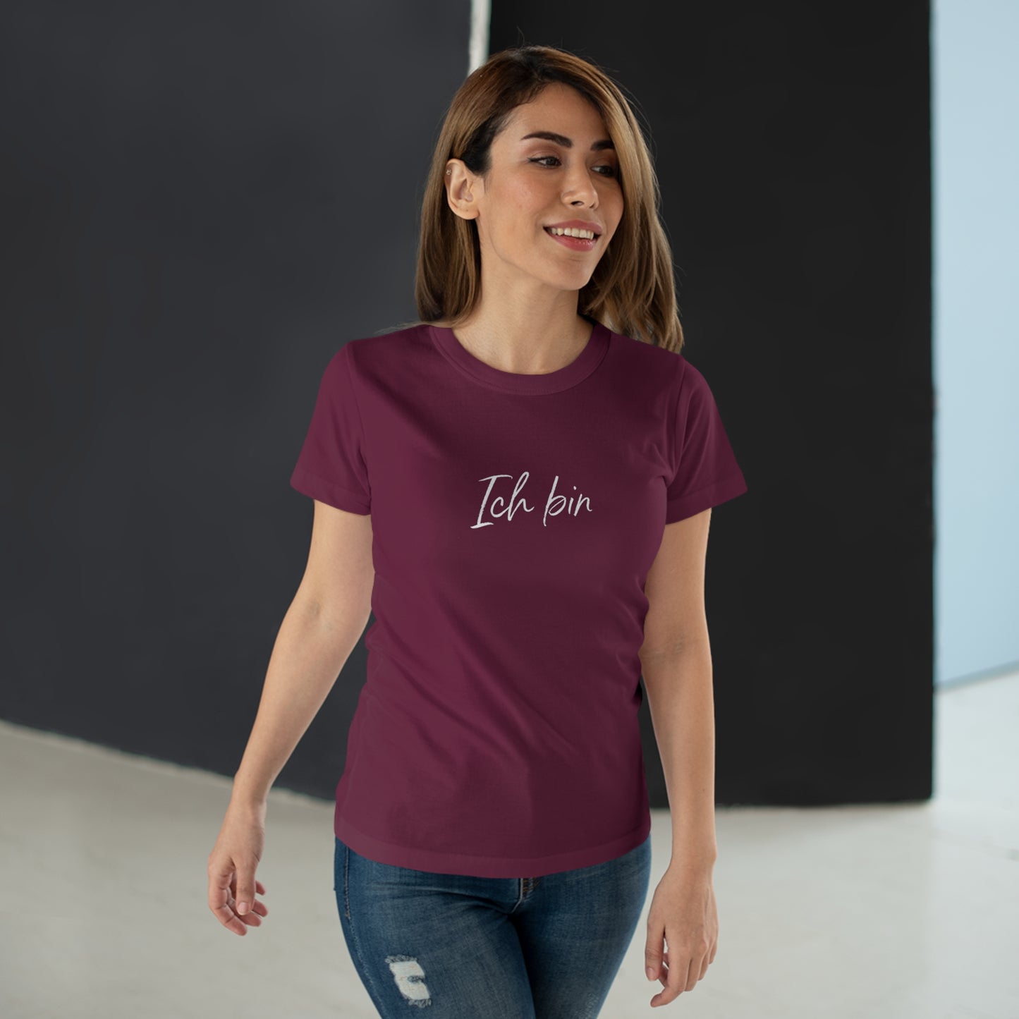 T-Shirt Frauen Single Jersey "Ich bin Liebe"