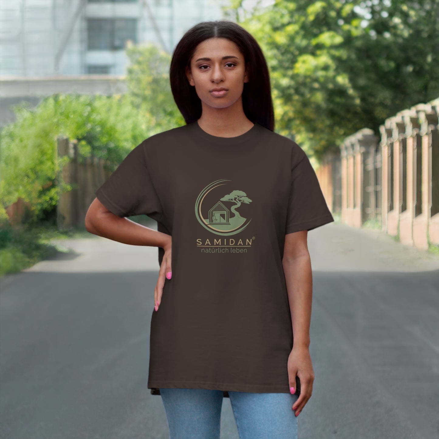 T-Shirt Herren Single Jersey "SAMIDAN mit Slogan"