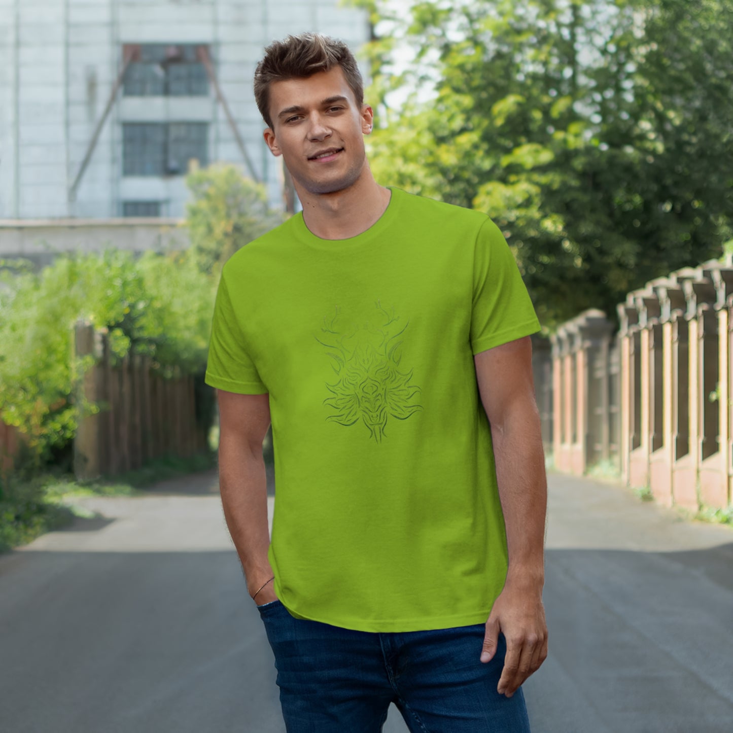 T-Shirt Unisex Single Jersey "Drachenkopf"