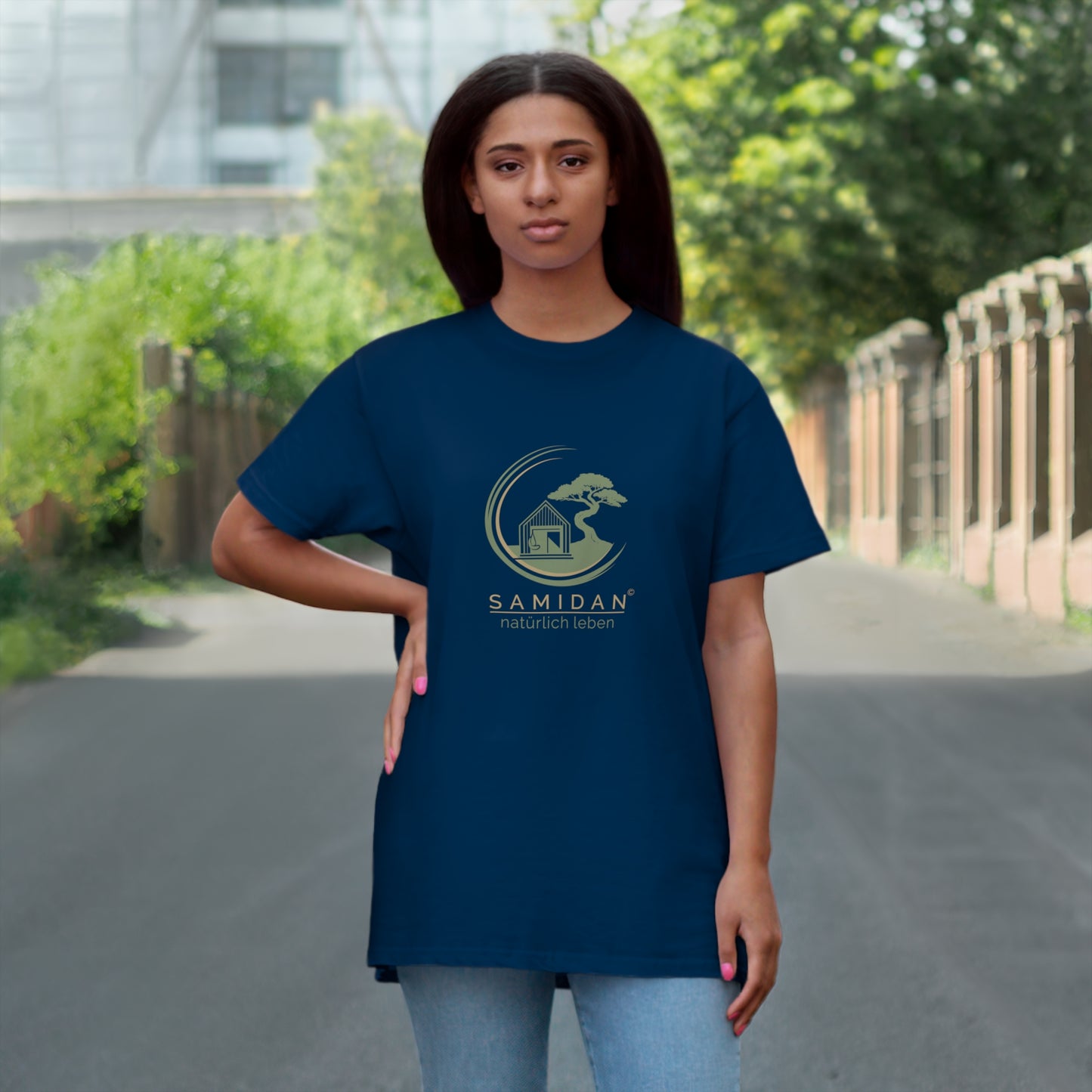 T-Shirt Herren Single Jersey "SAMIDAN mit Slogan"