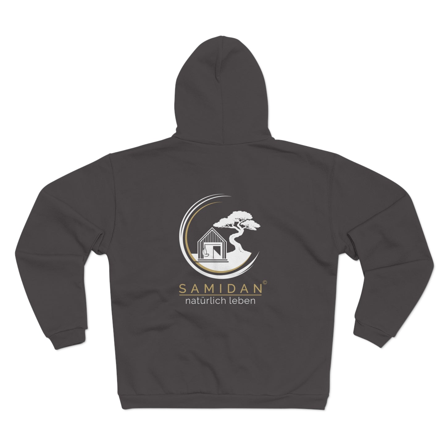 Sweatjacke Unisex "SAMIDAN" Logo gold & weiß