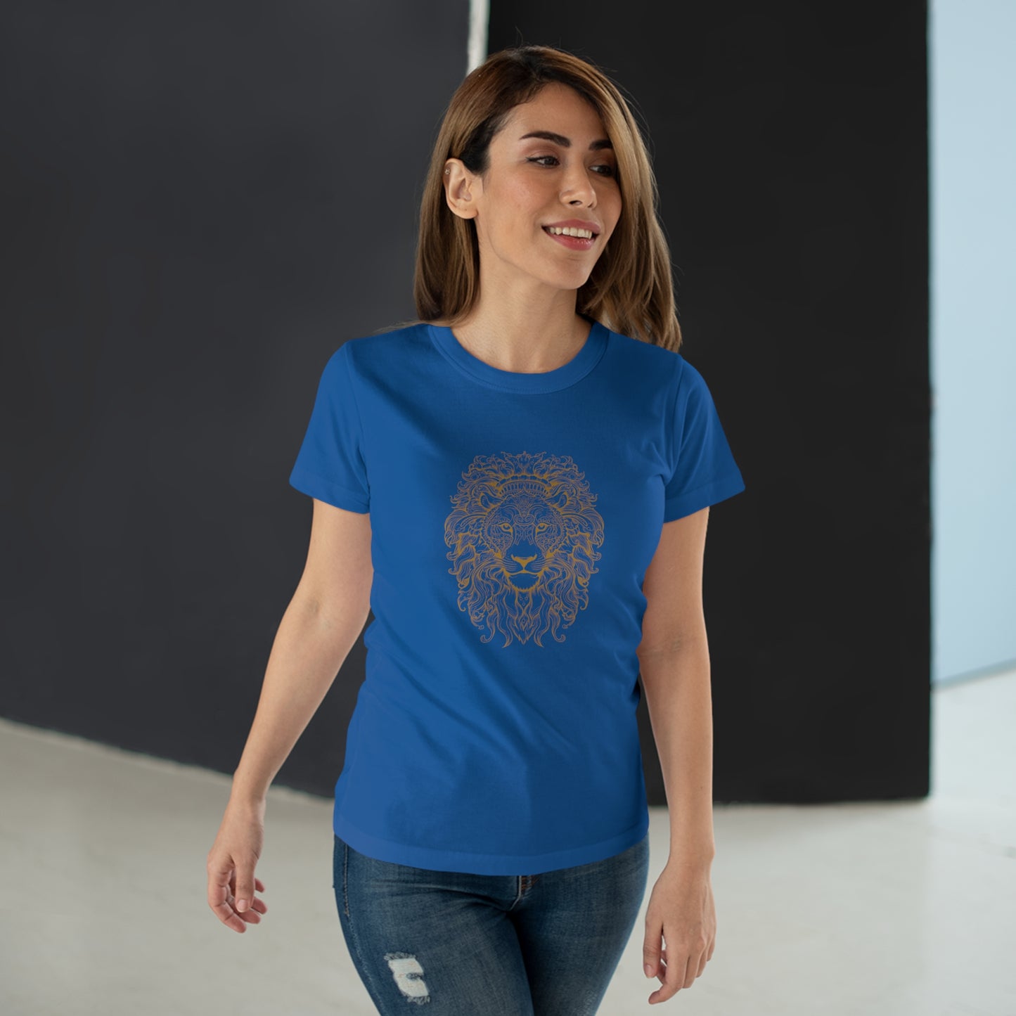 T-Shirt  Frauen Single Jersey "Löwenkopf"