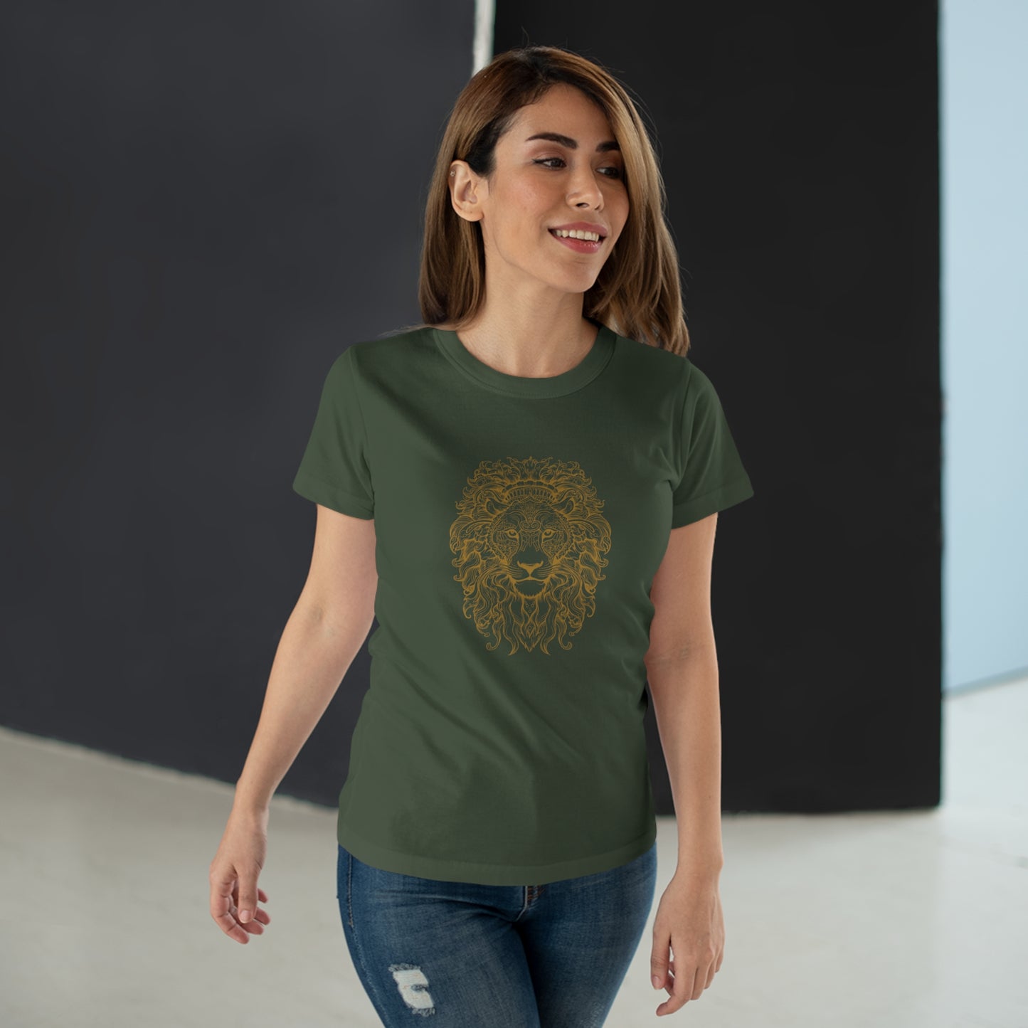 T-Shirt  Frauen Single Jersey "Löwenkopf"
