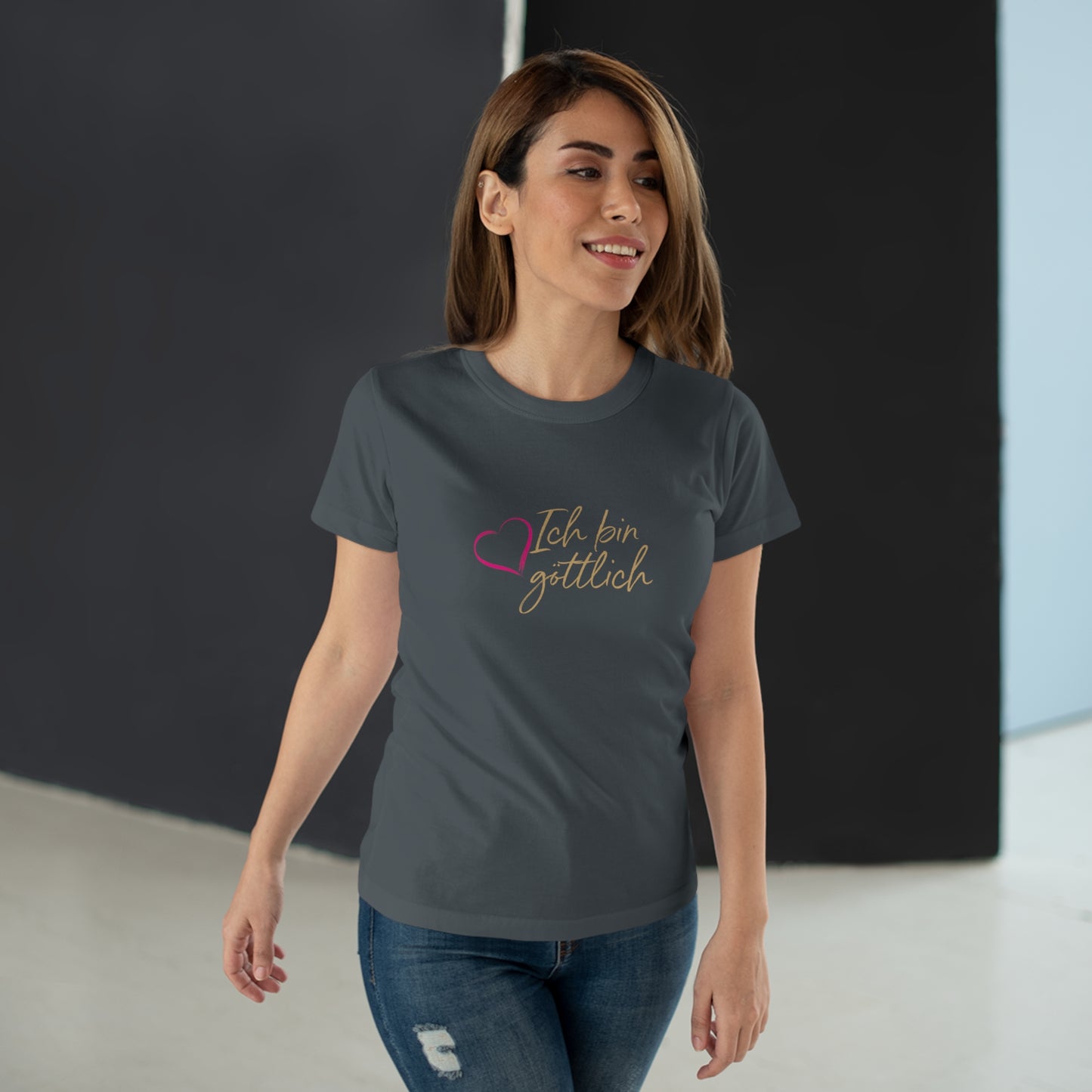 T-Shirt Frauen Single Jersey "Ich bin göttlich"