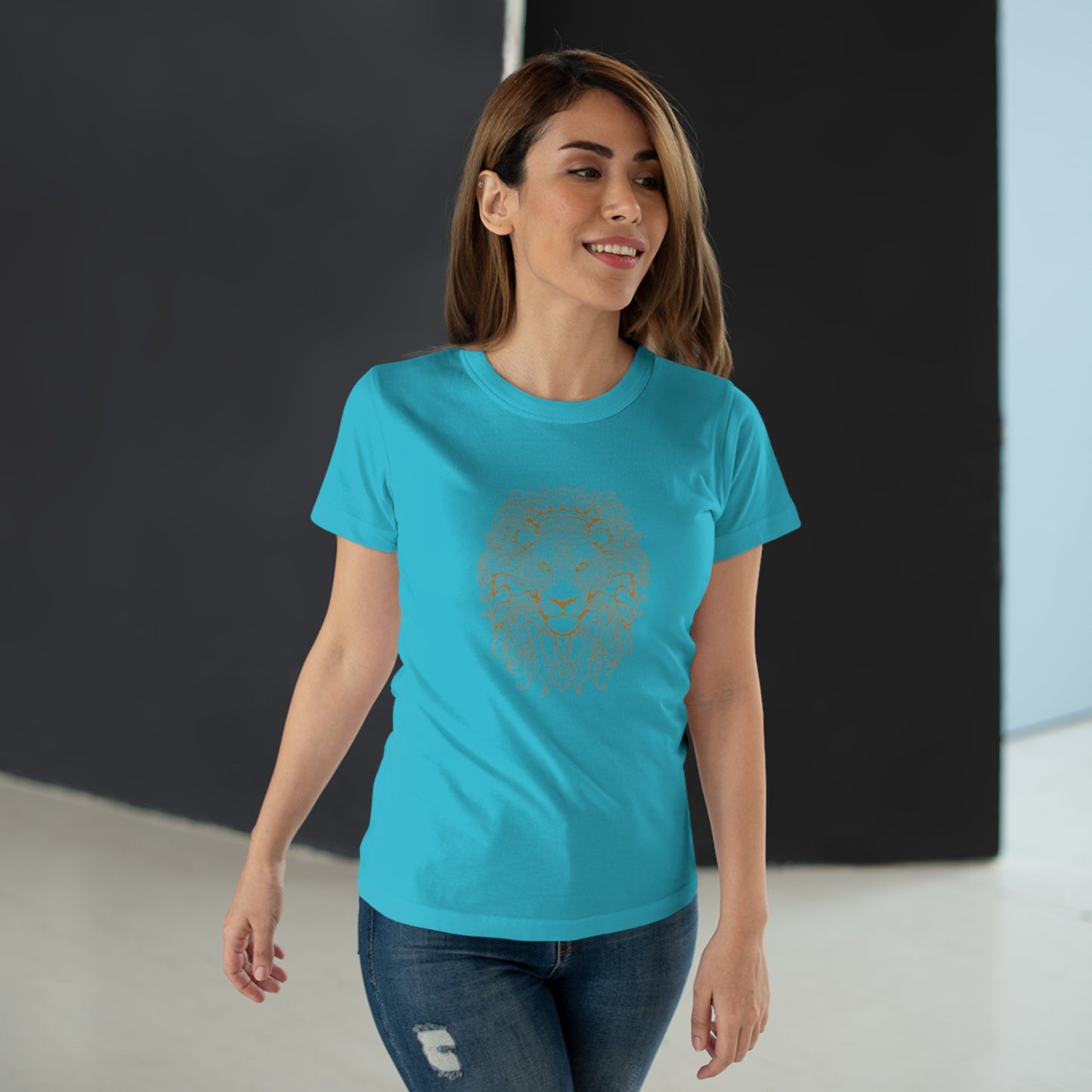 T-Shirt  Frauen Single Jersey "Löwenkopf"