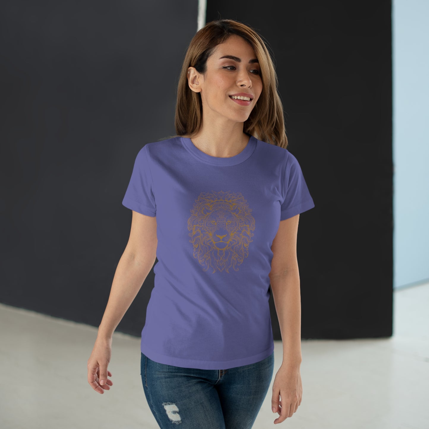 T-Shirt  Frauen Single Jersey "Löwenkopf"