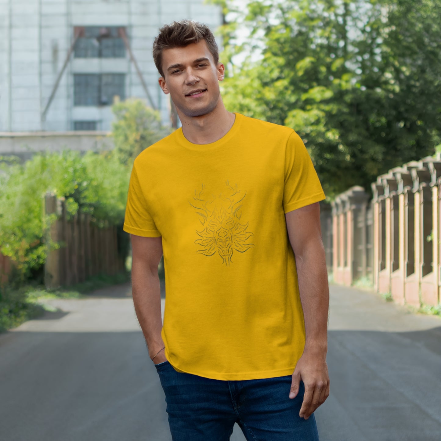 T-Shirt Unisex Single Jersey "Drachenkopf"