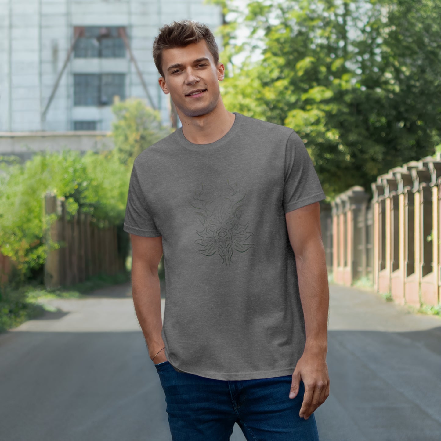 T-Shirt Unisex Single Jersey "Drachenkopf"