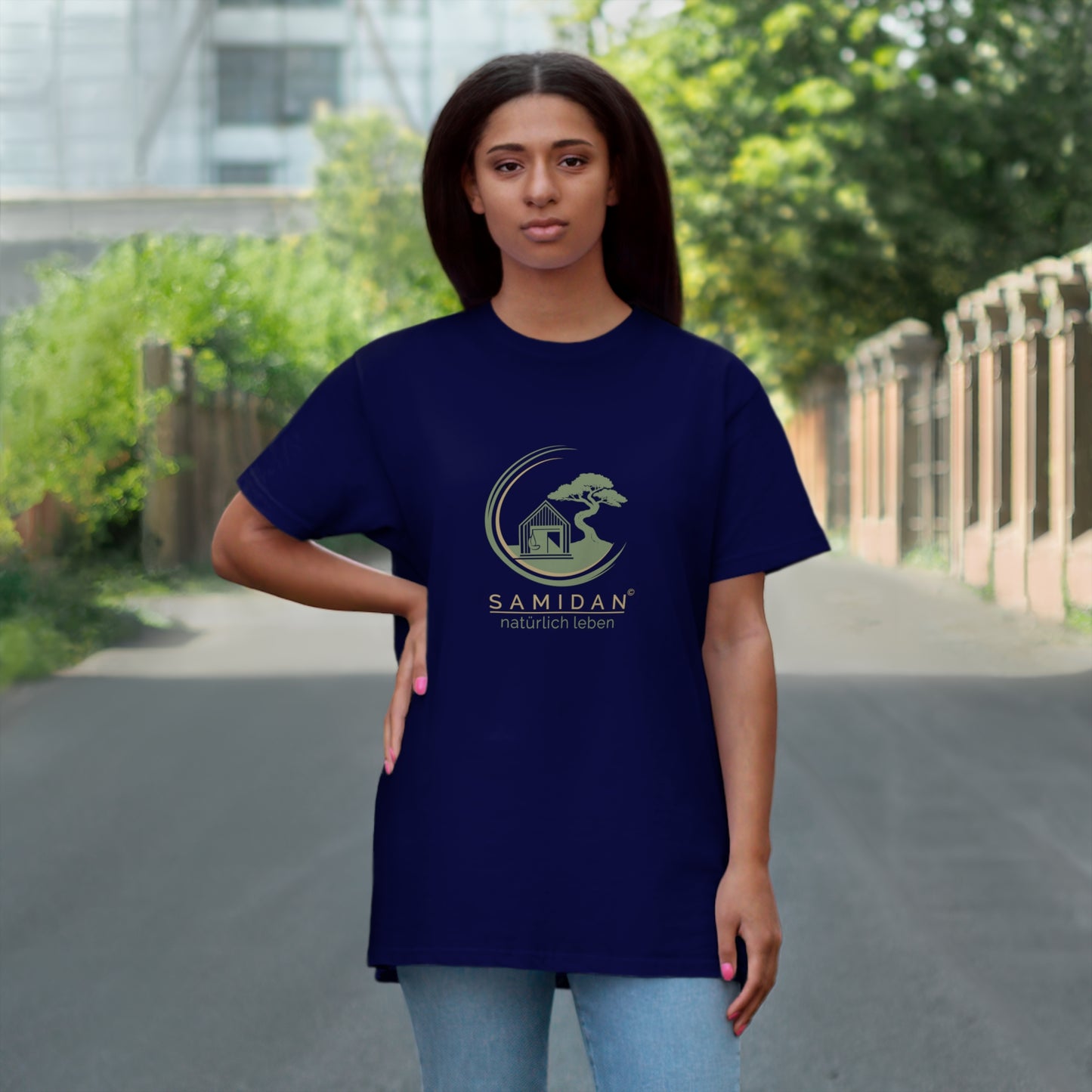 T-Shirt Herren Single Jersey "SAMIDAN mit Slogan"