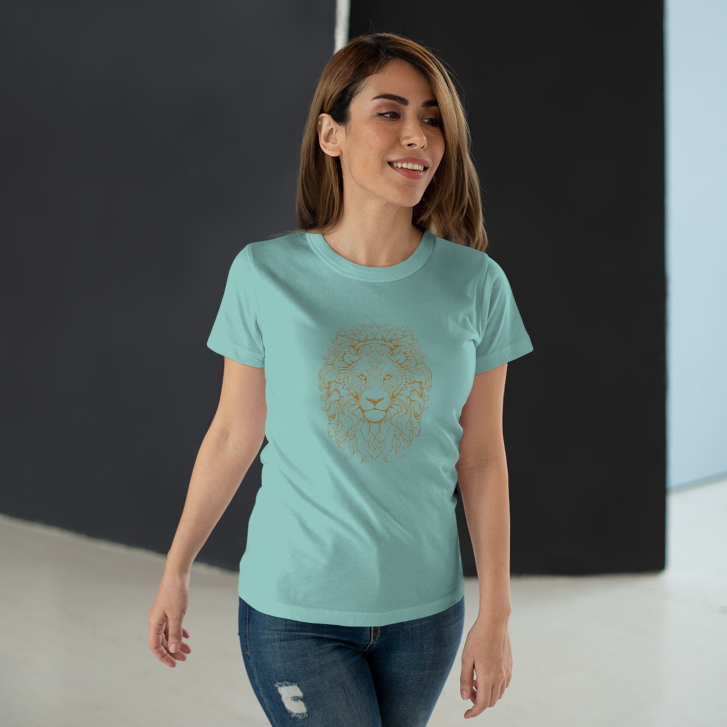 T-Shirt  Frauen Single Jersey "Löwenkopf"
